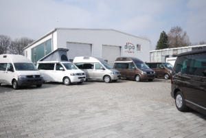 Reisemobile auf dem Dipa-Gelände